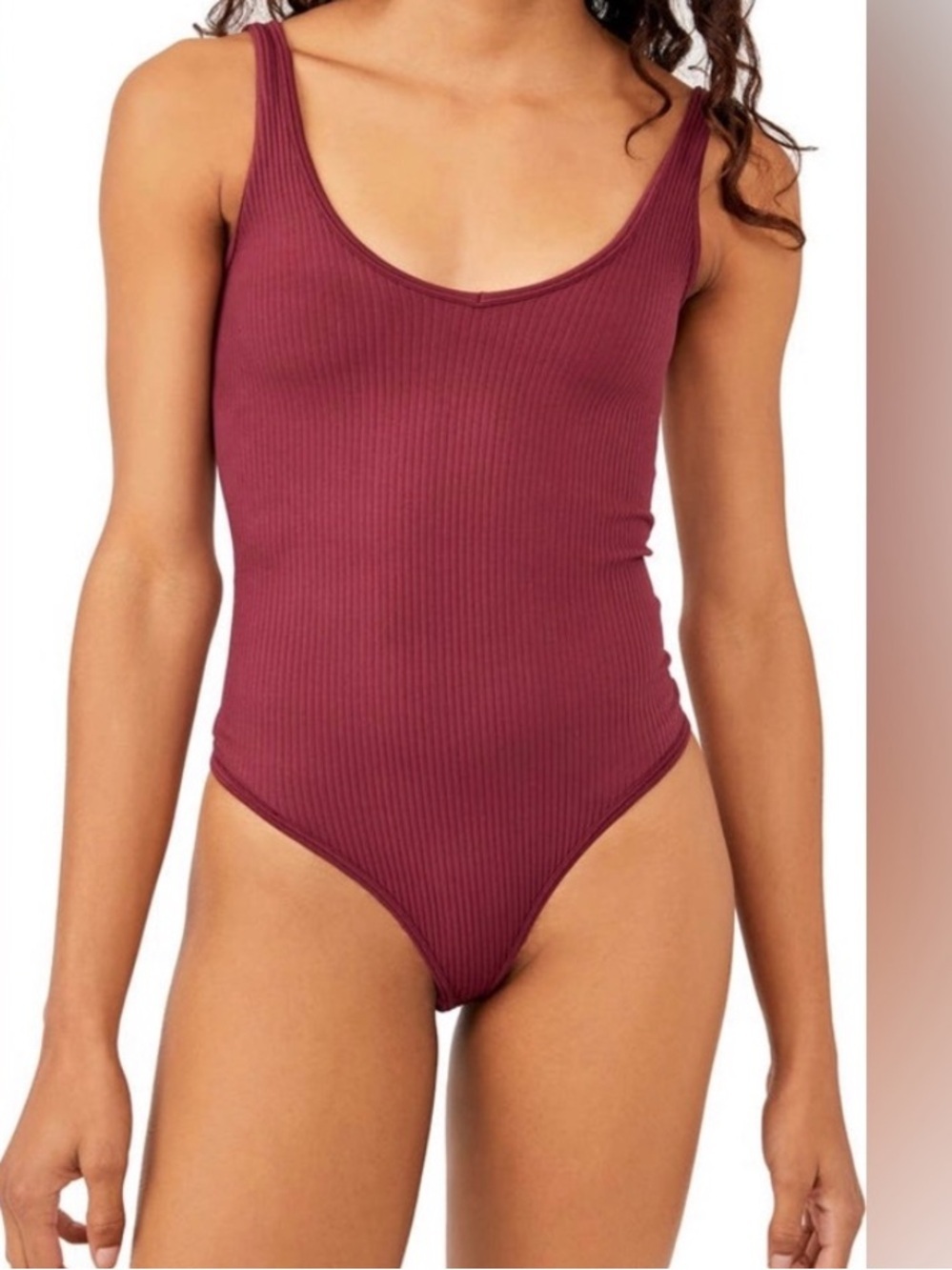 Intimately Free people Seamless Bodysuit Red Wine (freshly Washed)